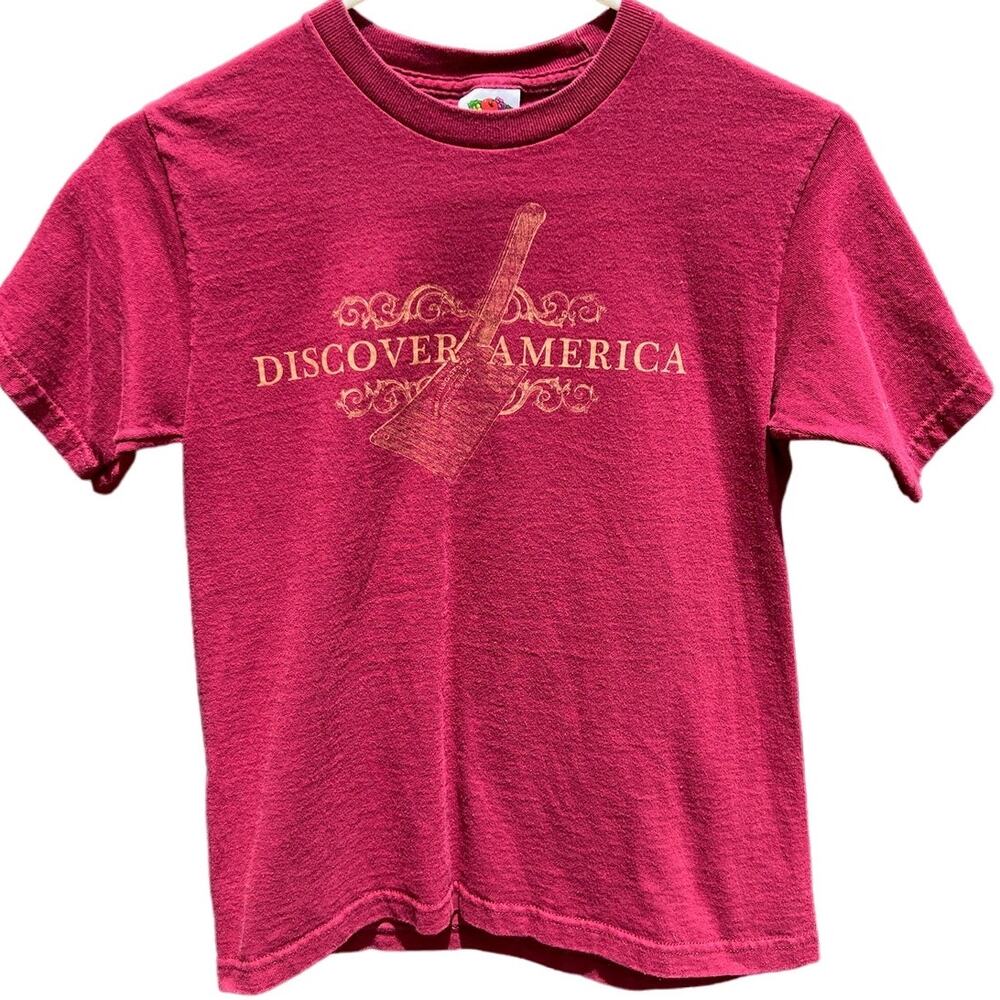 Discover America 2005 Chris Staples Twothirtyeight Music Shirt Red Youth Medium